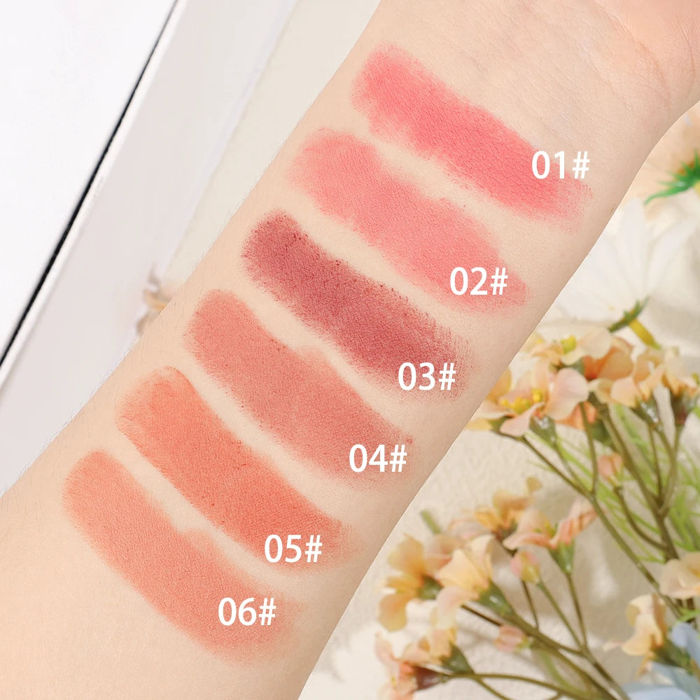 Matte Misty Lipstick – 6 Shades, Waterproof, Non-Sticky, Long-Lasting Velvet Nude Lip Tint