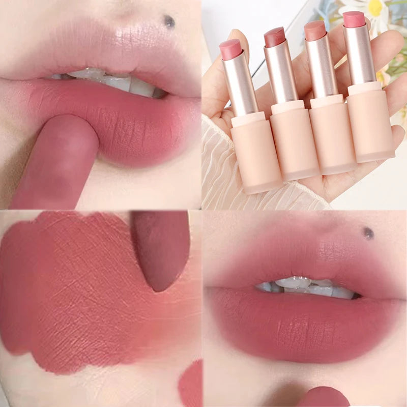 Matte Misty Lipstick – 6 Shades, Waterproof, Non-Sticky, Long-Lasting Velvet Nude Lip Tint