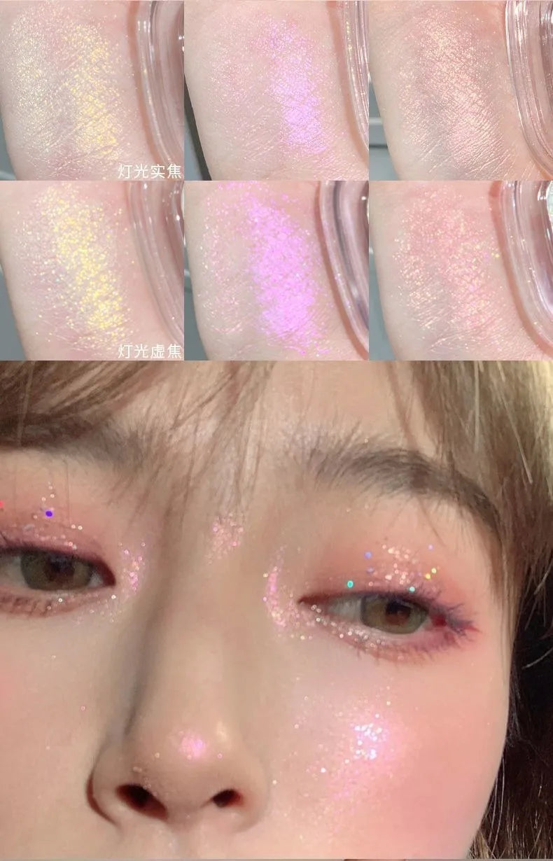 Chameleon Glow: Glitter Eyeshadow & Highlighter